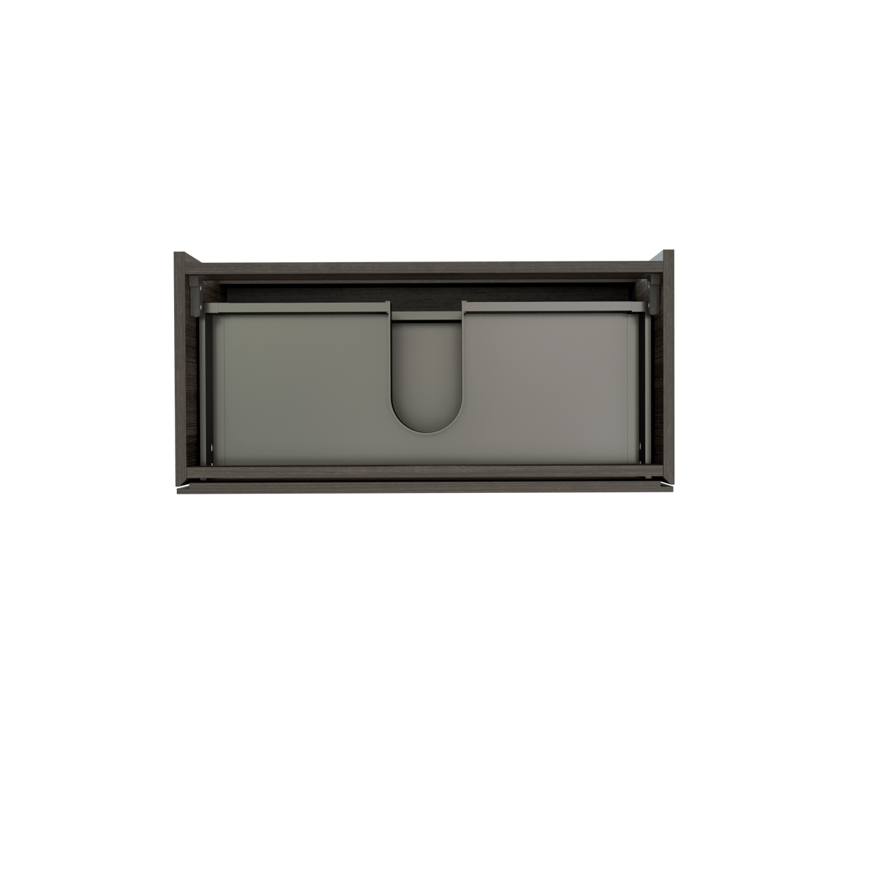 Storke Edge zwevende wastafelonderkast 80 x 40 cm donkere eiken 2 lades