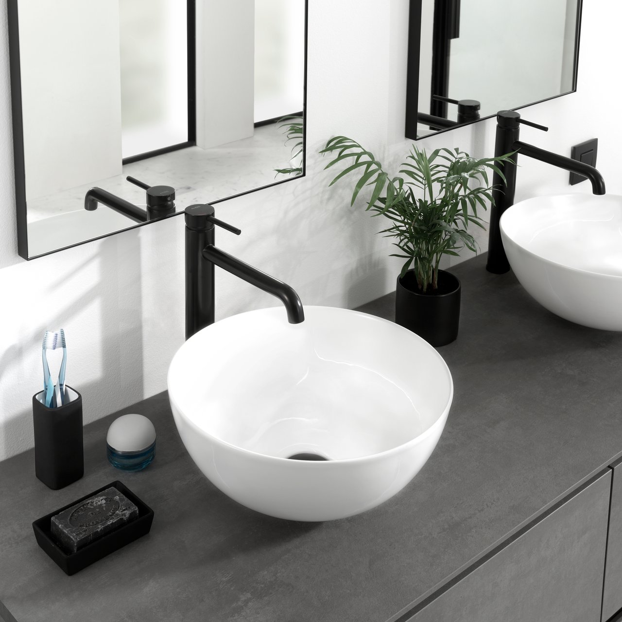 Luca Varess Supra waskom Glanzend Witte porselein rond Ø 36 cm