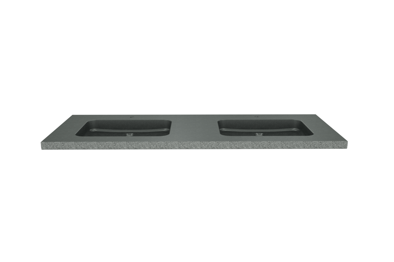 Balmani Napoli Due dubbele wastafel verzoete graniet 150 x 55 cm