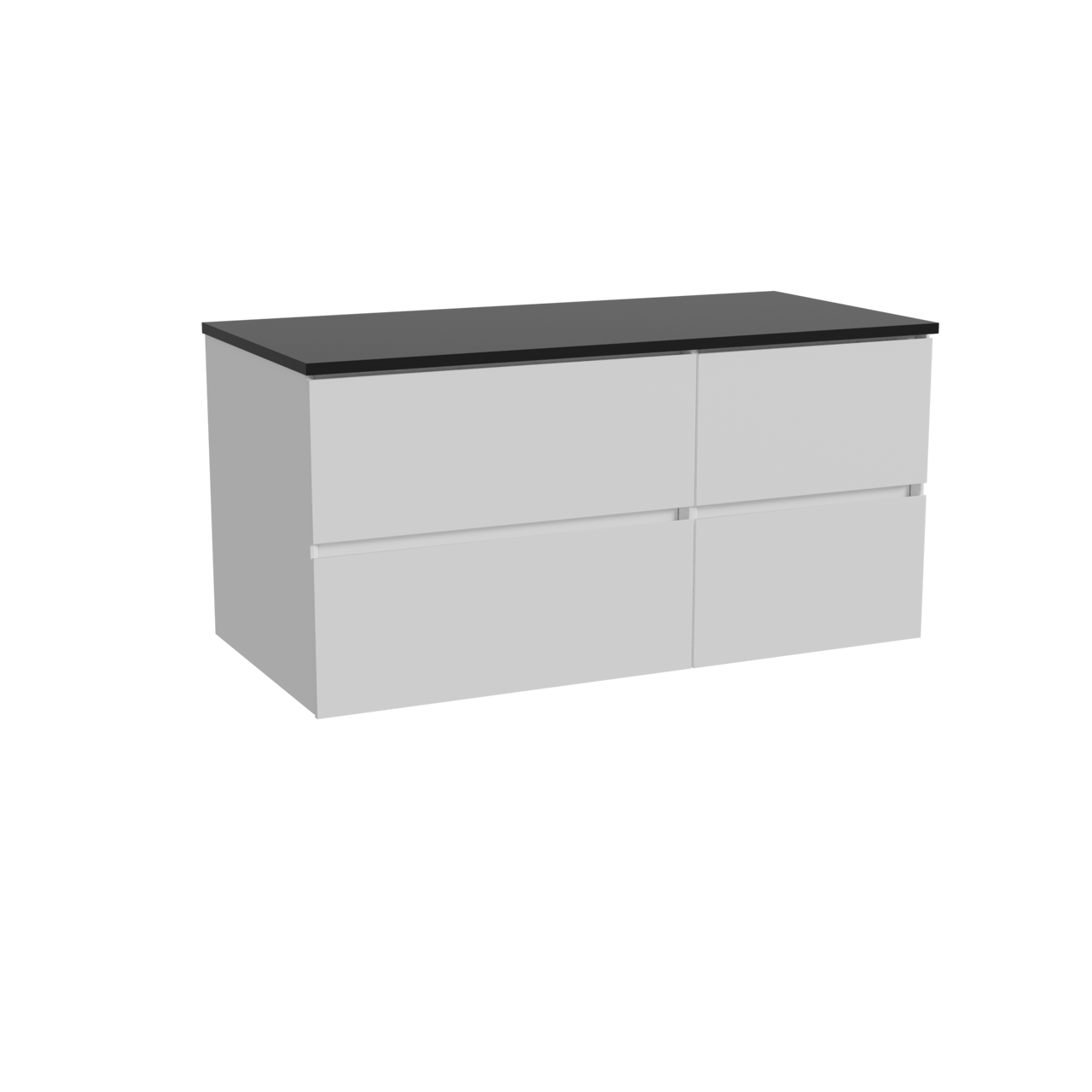 Storke Edge badkamermeubel met Panton wastafelblad voor waskom(men)