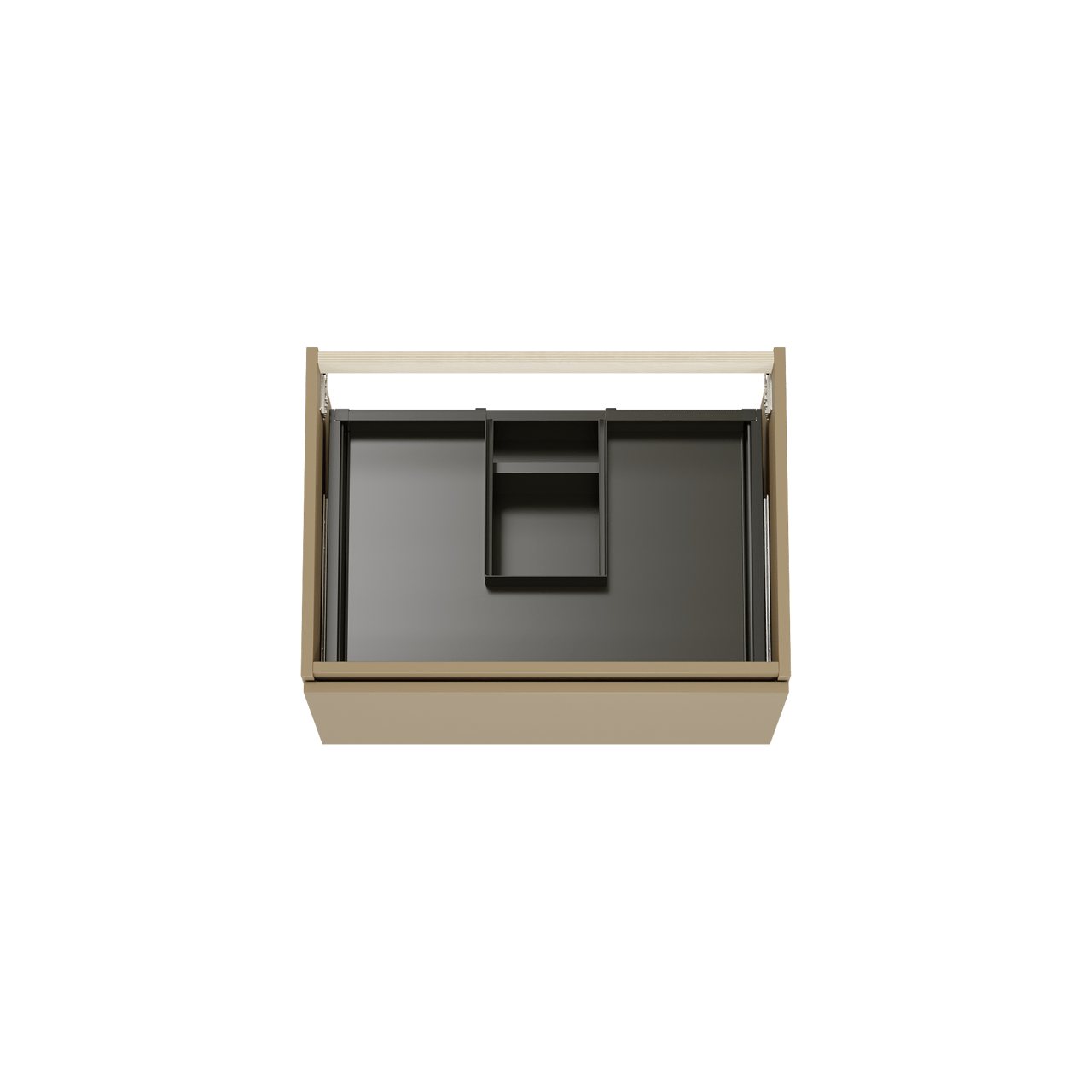 Balmani Sfera hängender Waschbeckenunterschrank: 75 x 55 cm, Dune, 2 Schubladen