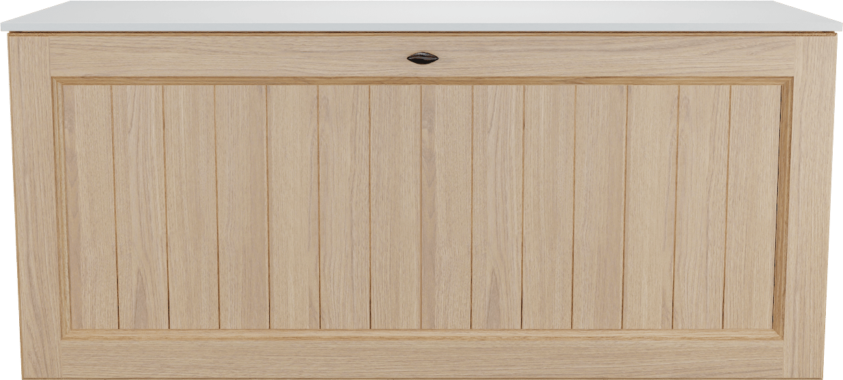 Balmani Lemon zwevend badmeubel 120 x 55 cm, fineer naturel eiken met Stretto enkel of dubbel wastafelblad in mat wit