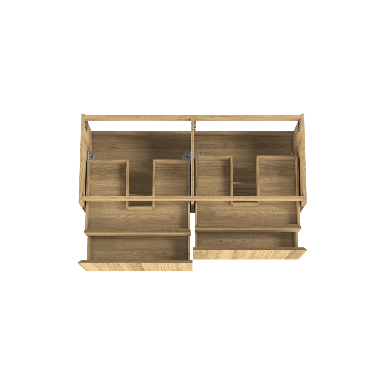 Balmani Idra meuble sous-vasque suspendu 135 x 55 cm plaqué chêne naturel 4 tiroirs