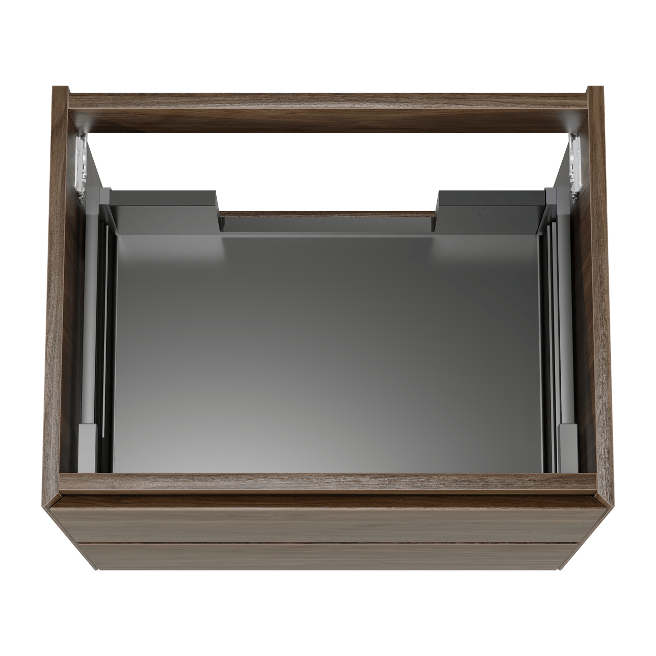 Balmani Mitra Compact hängendes möbelstück Waschtischunterschränke 60 x 46 cm amerikanischer nussbaum 2 Schubladen