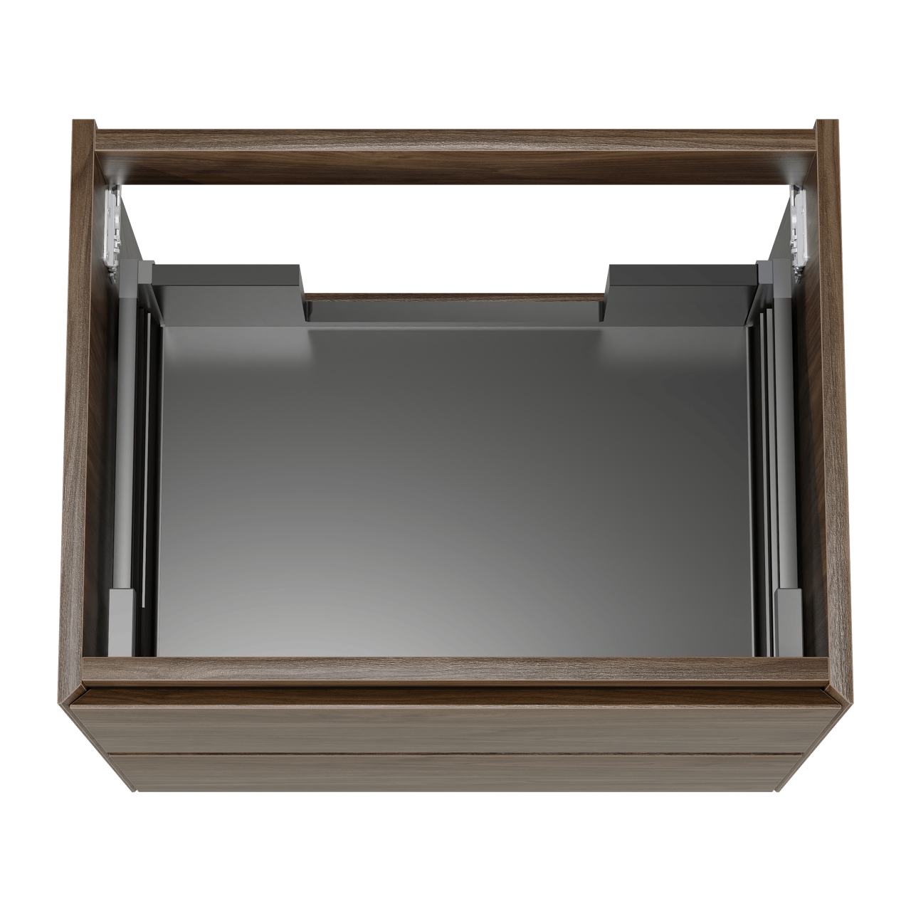 Balmani Mitra Compact zwevend wastafelonderkast 60 x 46 cm amerikaanse notelaar 2 lades