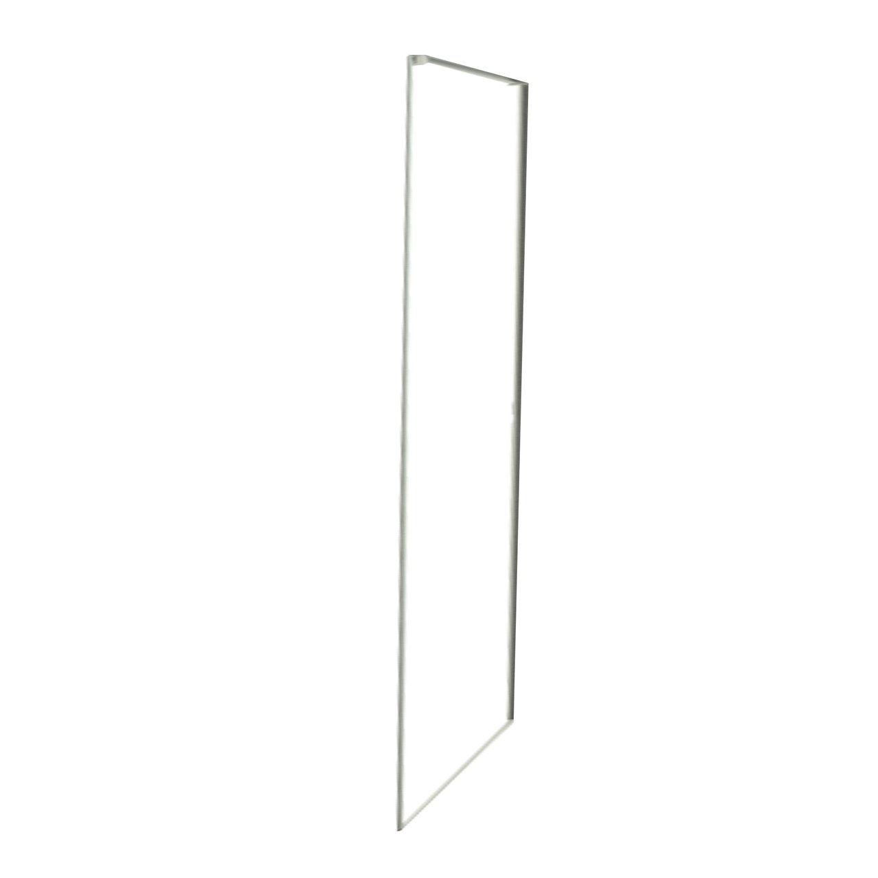 Luca Varess Stilus paroi de douche avec porte pivotante gauche et 2 parois latéraux fixes 120 x 90 cm verre transparent profil noir mat - panneau latéral