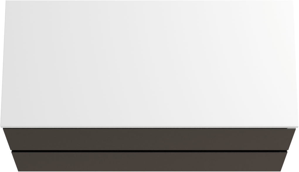 Linie Lado meuble salle de bains suspendu 100 x 46 cm noir mat avec Lado tablette simple ou double en marbre composite blanc mat