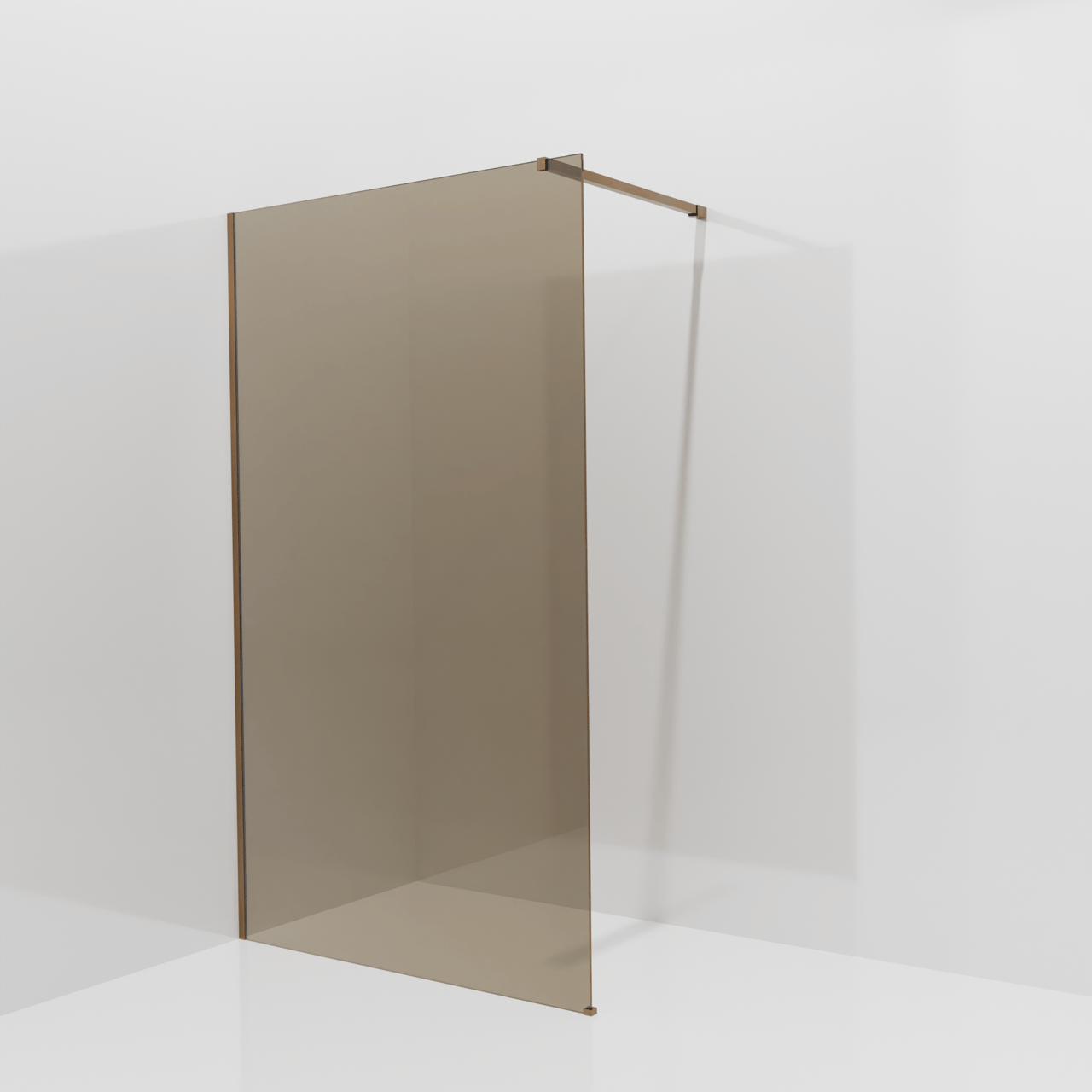 Balmani Modular inloopdouche: 120 x 200 cm, Brons glas, Brushed Rosegold profielen
