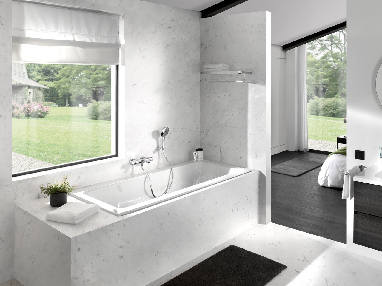 Luca Varess Viticcio baignoire encastrable double 180 x 80 cm acrylique blanc brillant