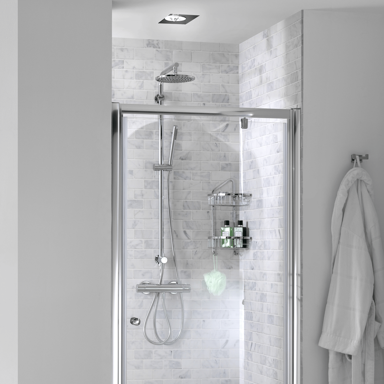 Blaufoss Olympic 200 regendoucheset zonder kraan glanzend chroom