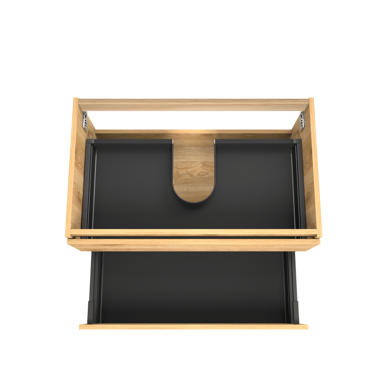 Balmani Lucida zwevende wastafelonderkast 90 x 55 cm ruwe eik 2 lades