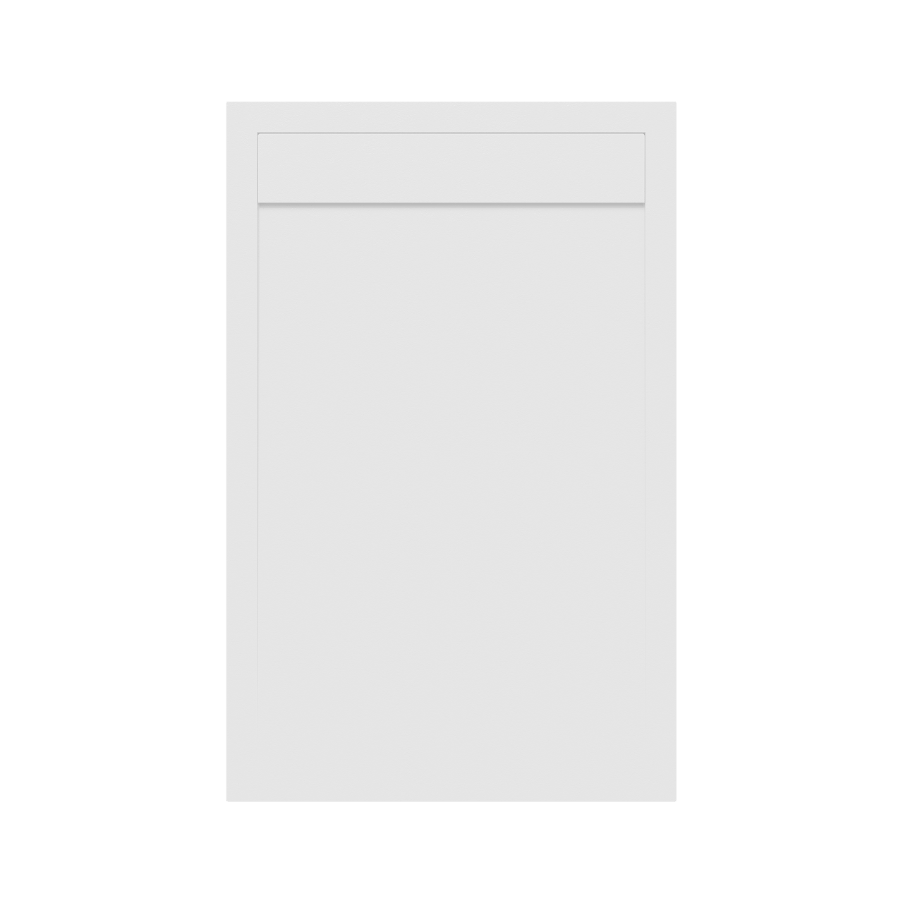 Luca Varess Dandy douchebak 140 x 90 cm composietmarmer mat wit rock structuur