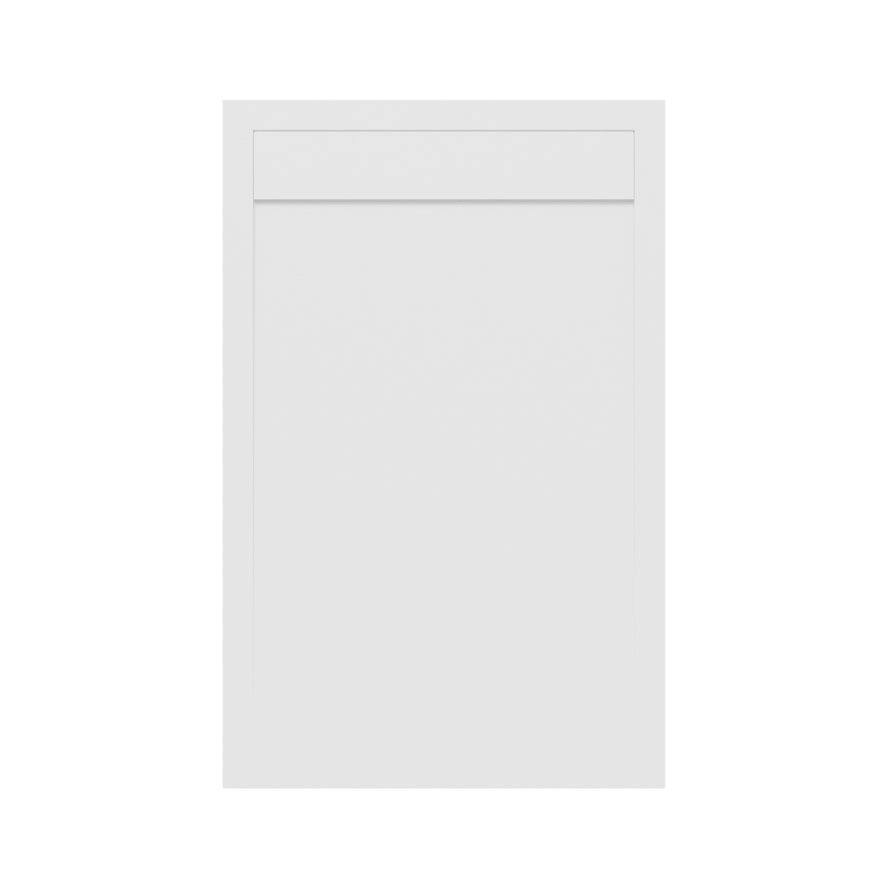 Luca Varess Dandy douchebak 140 x 90 cm composietmarmer mat wit rock structuur