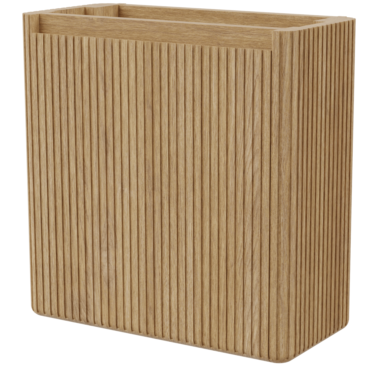 Balmani Fara meuble lave-mains suspendu 45 x 22 cm chêne naturel, Nervure sym. vert.