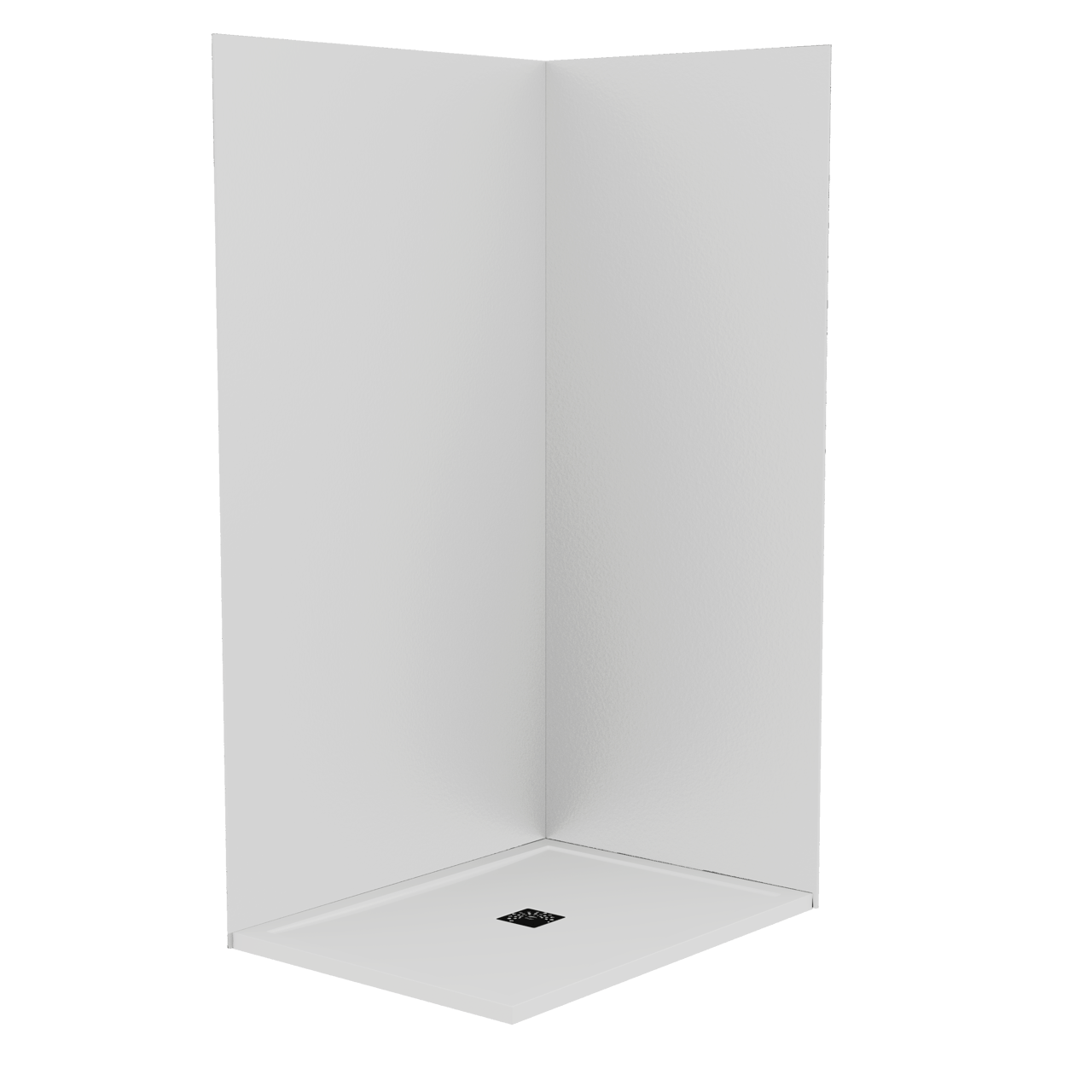 Balmani Zeno panneaux muraux de douche 160 x 90 x 220 cm marbre composite gris clair texture ardoise