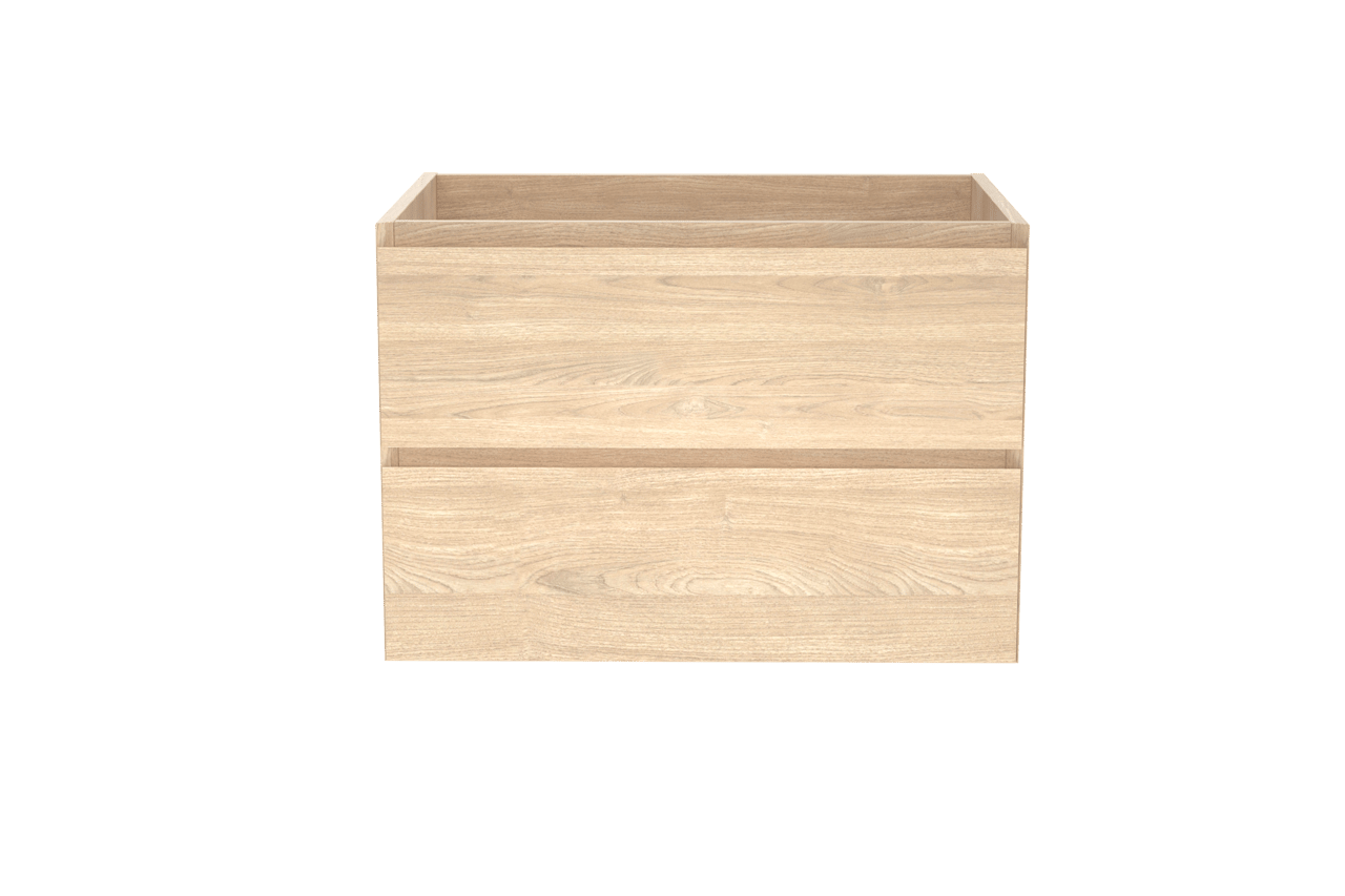 Balmani Mitra meuble sous-vasque suspendu 75 x 55 cm plaqué chêne naturel 2 tiroirs