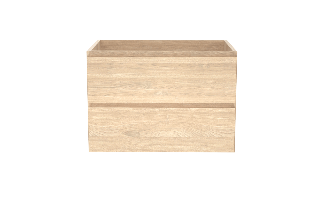 Balmani Mitra zwevende wastafelonderkast 75 x 55 cm fineer naturel eiken 2 lades