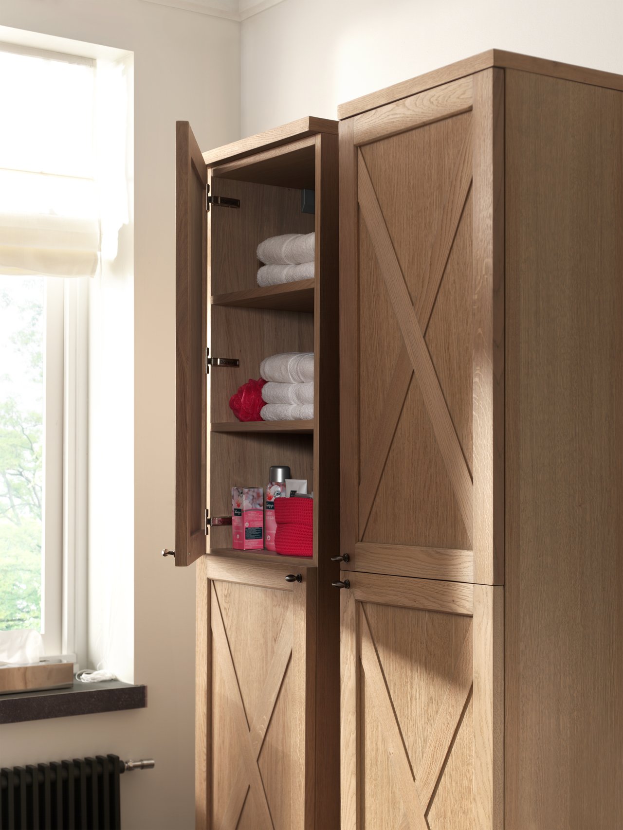 Balmani Legno Abdeckplatte für Hochschrank, Eiche verwittert, 45 cm