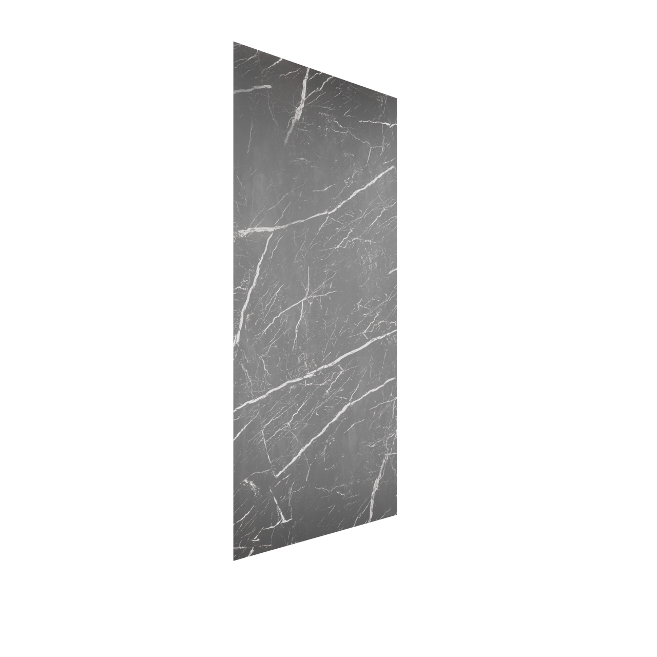 Luca Varess Artdeco Duschrückwand: 120 x 244 cm, Alu-Komposit, Schwarze Marmoroptik