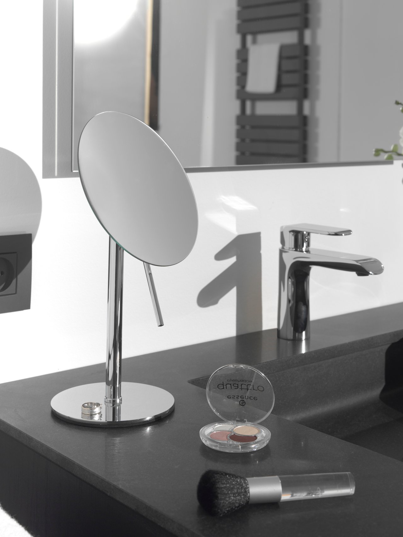 Blaufoss make-upspiegel rond chroom staand 20cm