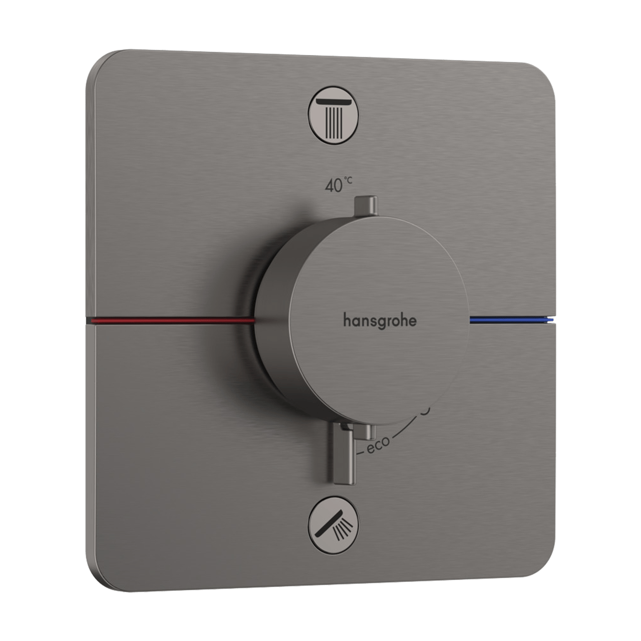 Hansgrohe Showerselect Comfort Q Unterputz Badewannenarmatur 2 Verbraucher Brushed Black Chrome