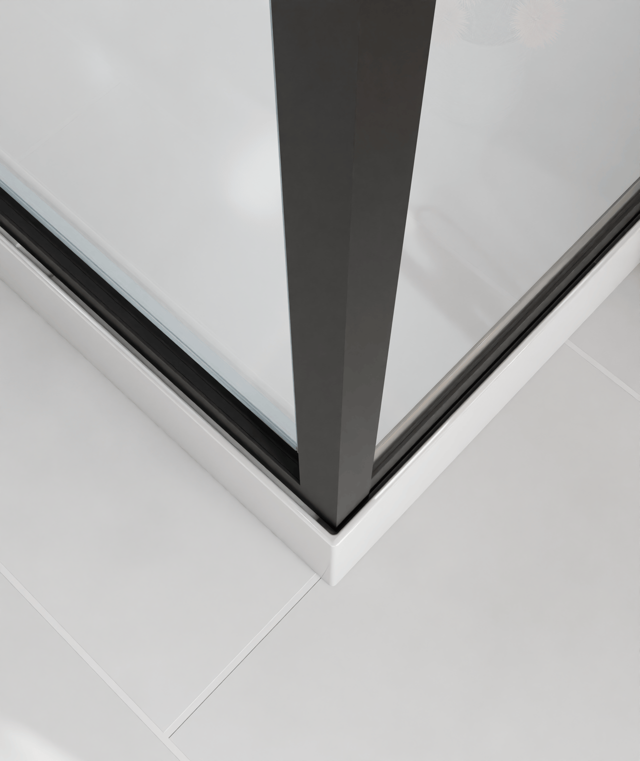 Luca Varess Talan cabine de douche avec portes pivotantes 90 x 90 cm verre transparent profil noir mat