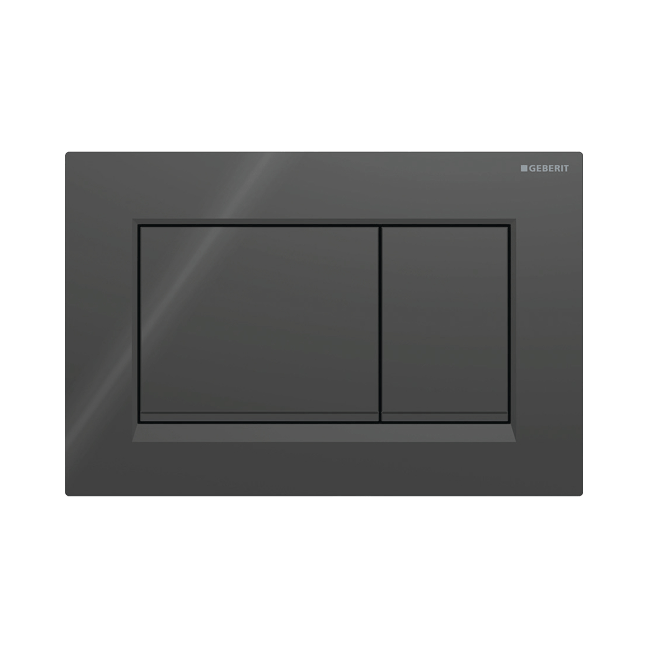 Sigma20 Betätigungsplatte, eckig, schwarz glänzend/schwarz matt für Sigma UP320 und UP720 Einbauspülkasten