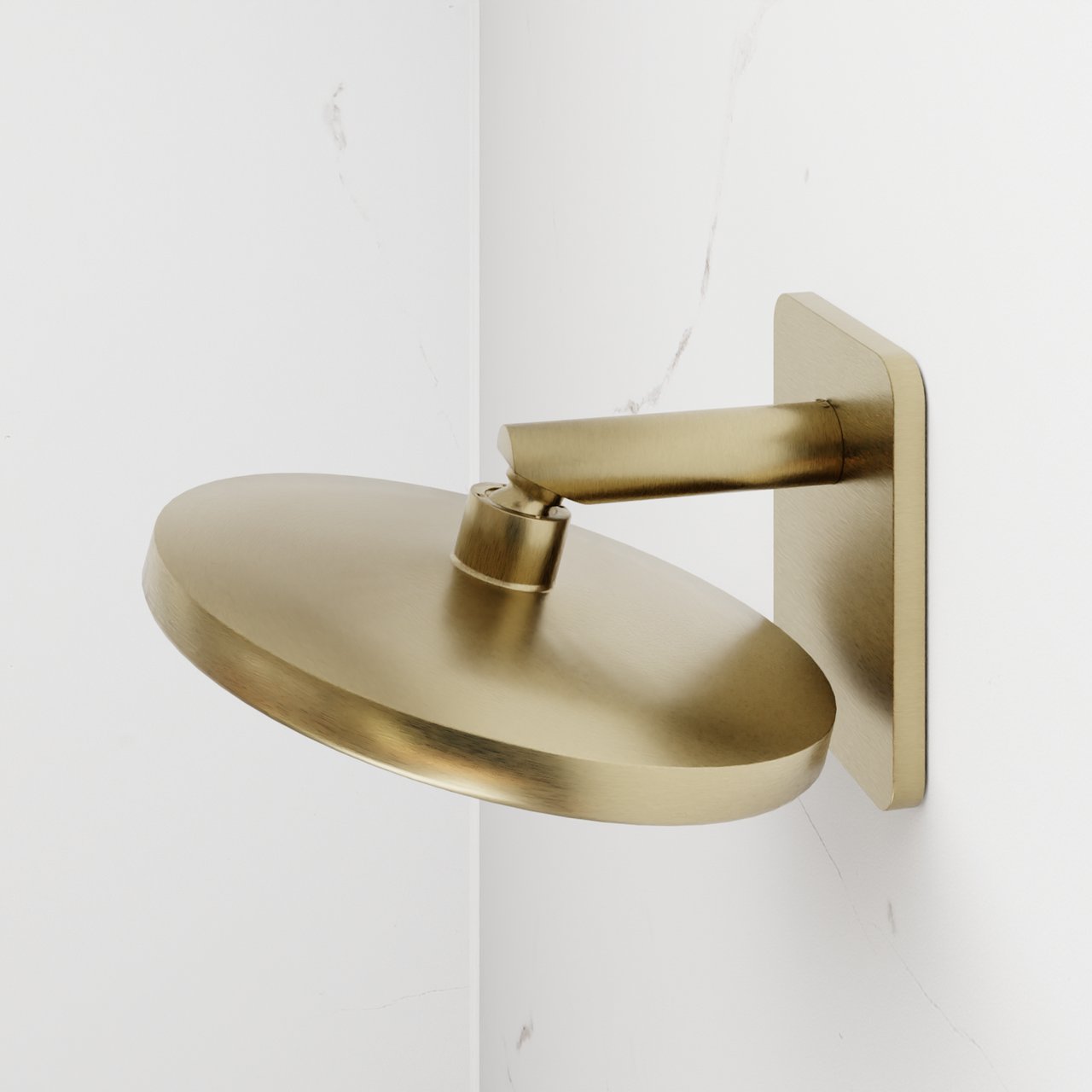 Blaufoss Onos 250 hoofddouche rond 25 cm met douchearm brushed champagne gold