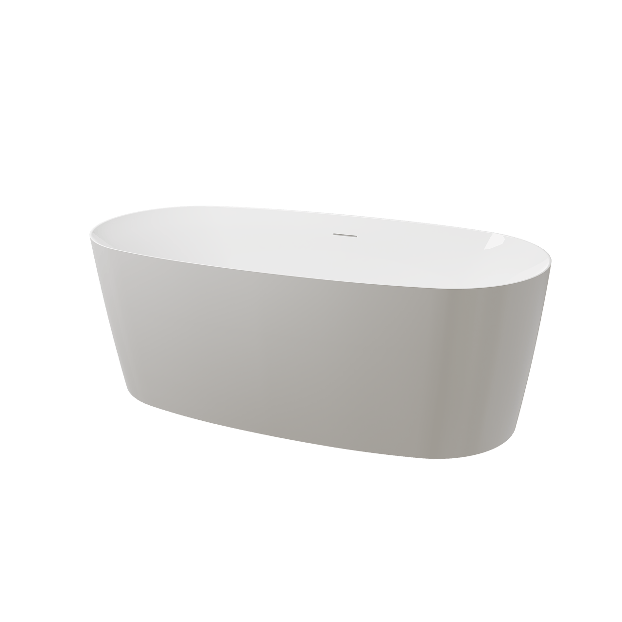 Luca Varess Sutilo ovaal vrijstaand bad 160 x 75 cm acryl Glanzend Wit