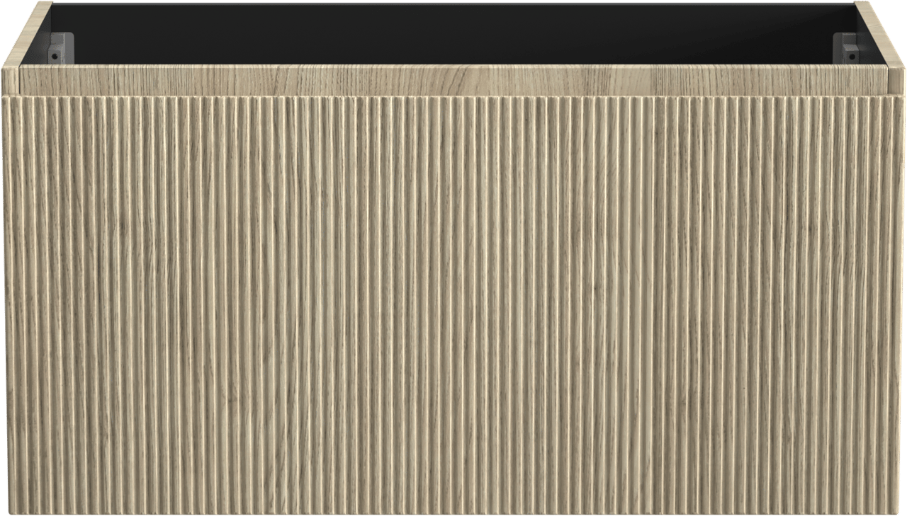 Storke Ribs hängend Bad-Unterschrank 95 x 52 cm eiche rauh 2 Schubladen