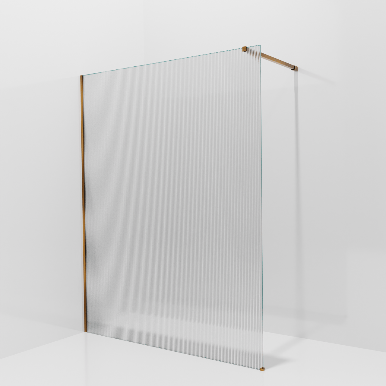 Balmani Modular inloopdouche: 160 x 200 cm, Ribs met coating, Brushed Rosegold profielen