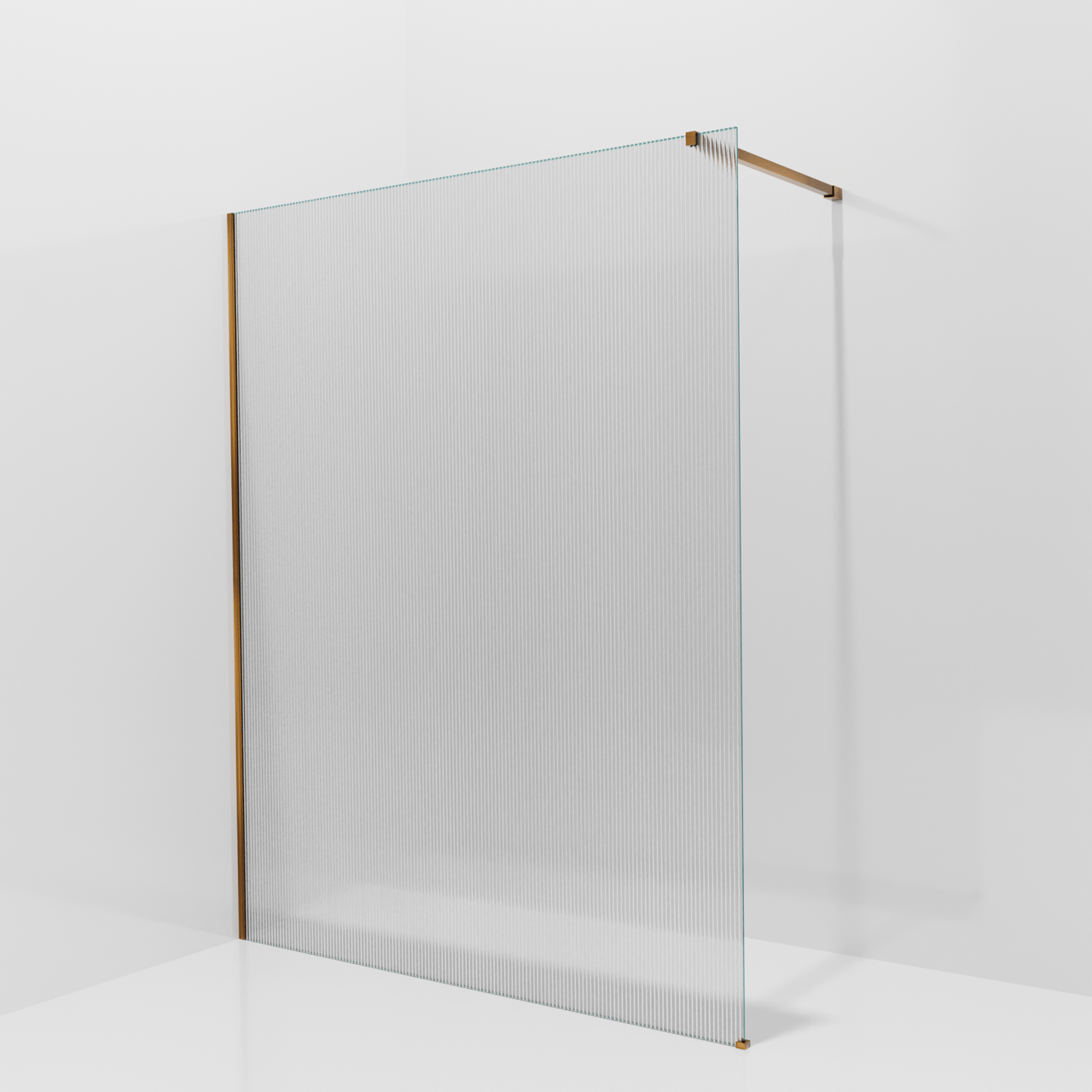 Balmani Modular douche à l'italienne: 160 x 200 cm, Ribs, avec coating, Profil Brushed Rosegold