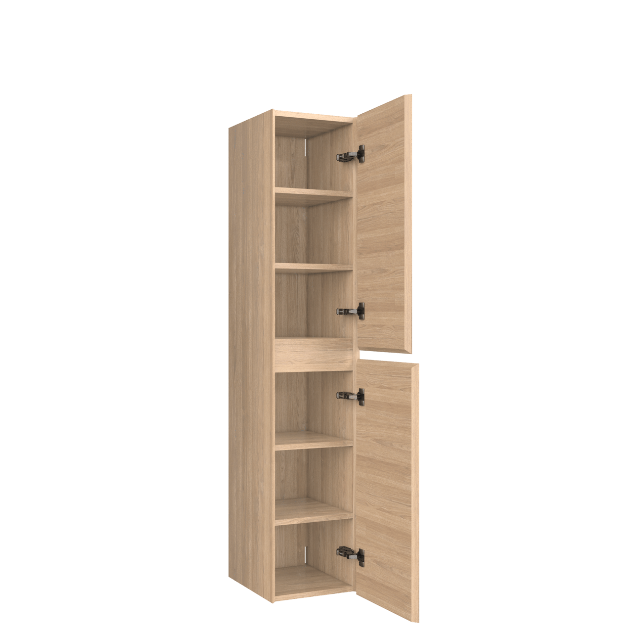 Balmani Mitra Badhochschrank: Hängend, Eiche Natur, Furnierholz, 35 x 35 x 169 cm