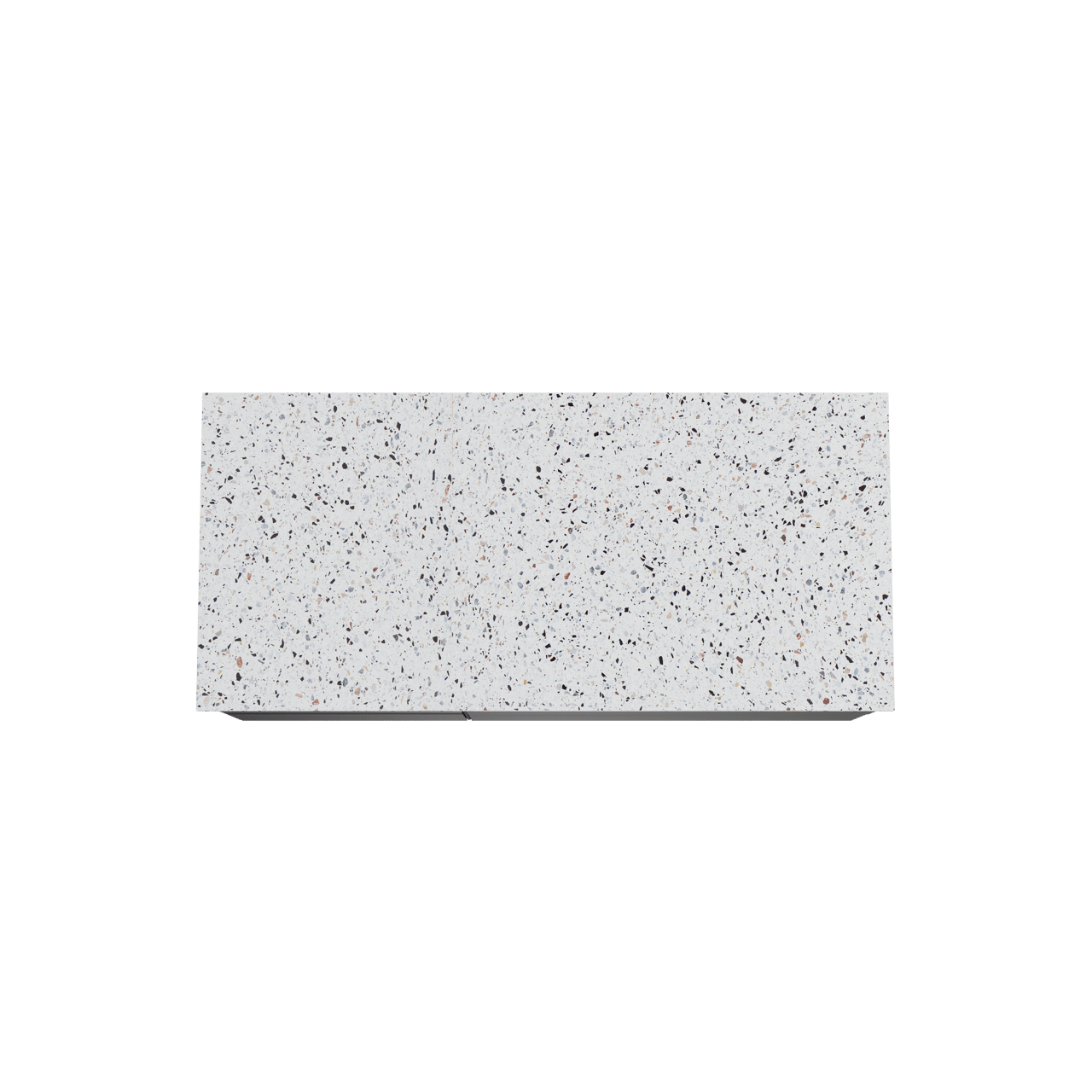 Balmani Mitra meuble salle de bains suspendu 120 x 55 cm noir mat avec Stretto tablette simple ou double en blanc/noir mat terrazzo