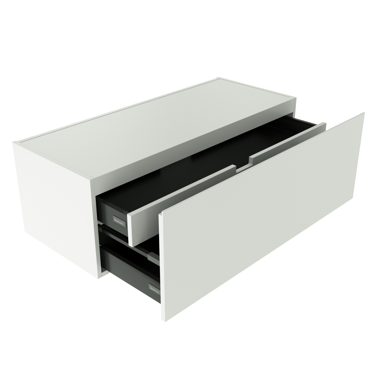 Balmani Studio zwevende wastafelonderkast 120 x 50 cm mat wit 2 lades