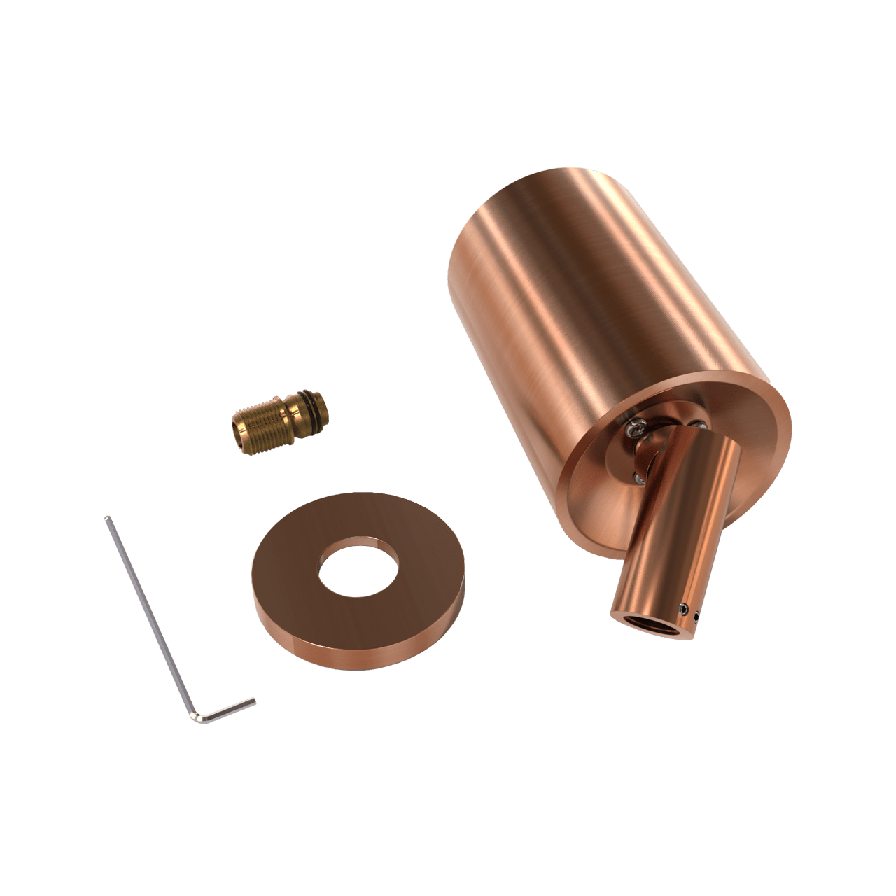 Blaufoss Luxor 90 Hoofddouche rond 14 x 9 cm met wand douchearm Brushed Rosegold