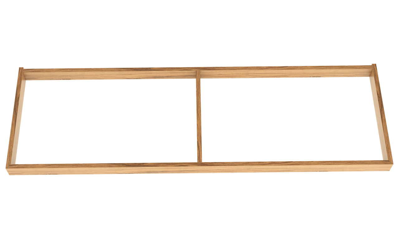 Balmani Lucida sokkel voor wastafelonderkast teakhout 150 x 55 cm