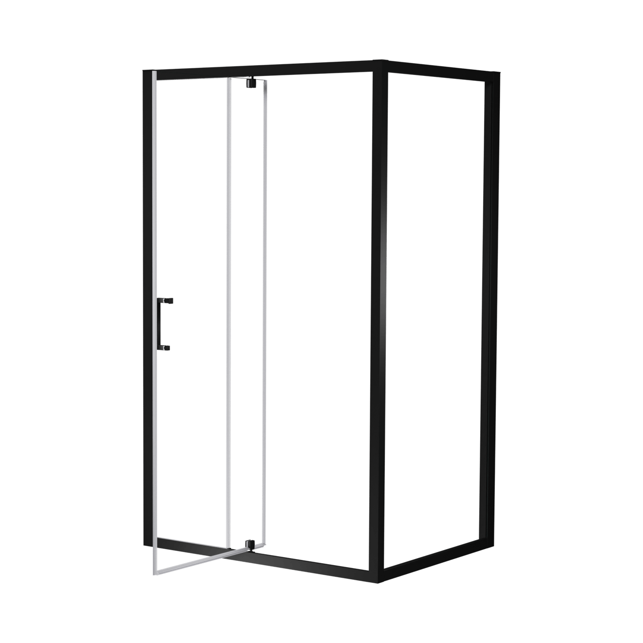 Luca Varess Talan douche draaideur 120 x 200 cm helder glas mat zwart profiel