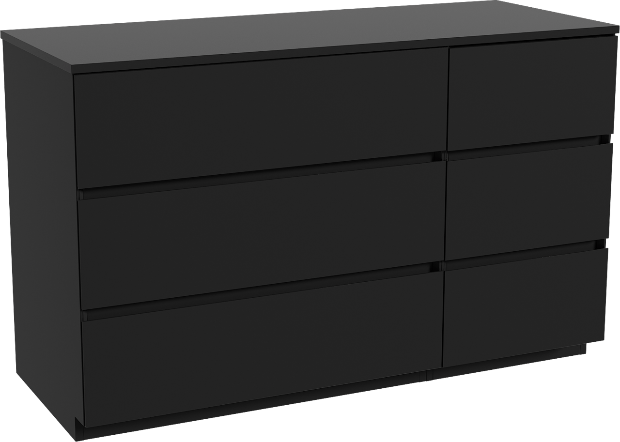 Storke Edge staand badmeubel 130 x 52 cm mat zwart met Panton enkel of dubbel wastafelblad in gepoedercoate mdf mat zwart