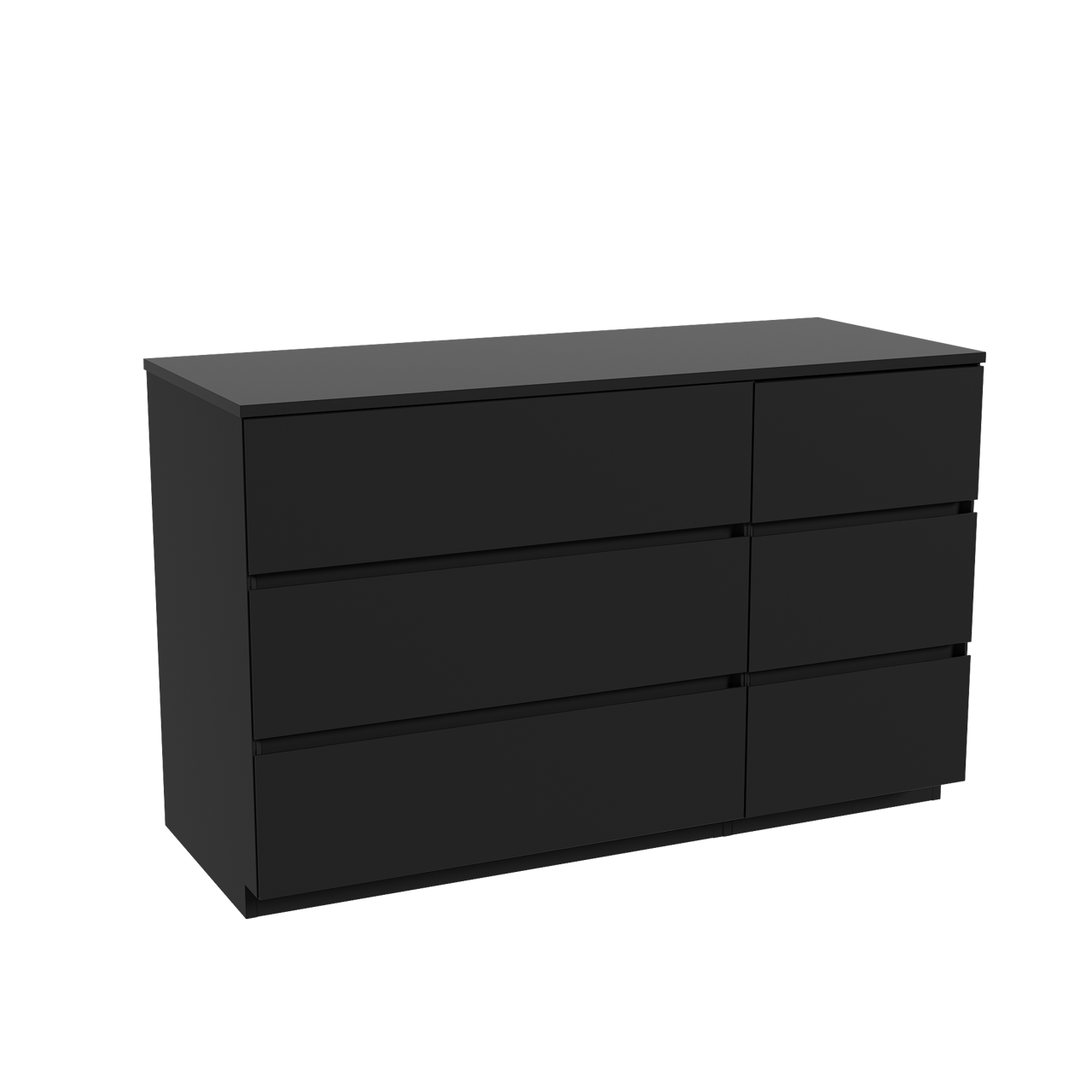 Storke Edge freistehendes Möbelstück Set: 130 x 52 cm, Schwarz matt, mit Panton Einzel- oder Doppel Waschtischplatte, Pulverbeschichtetes MDF Schwarz matt