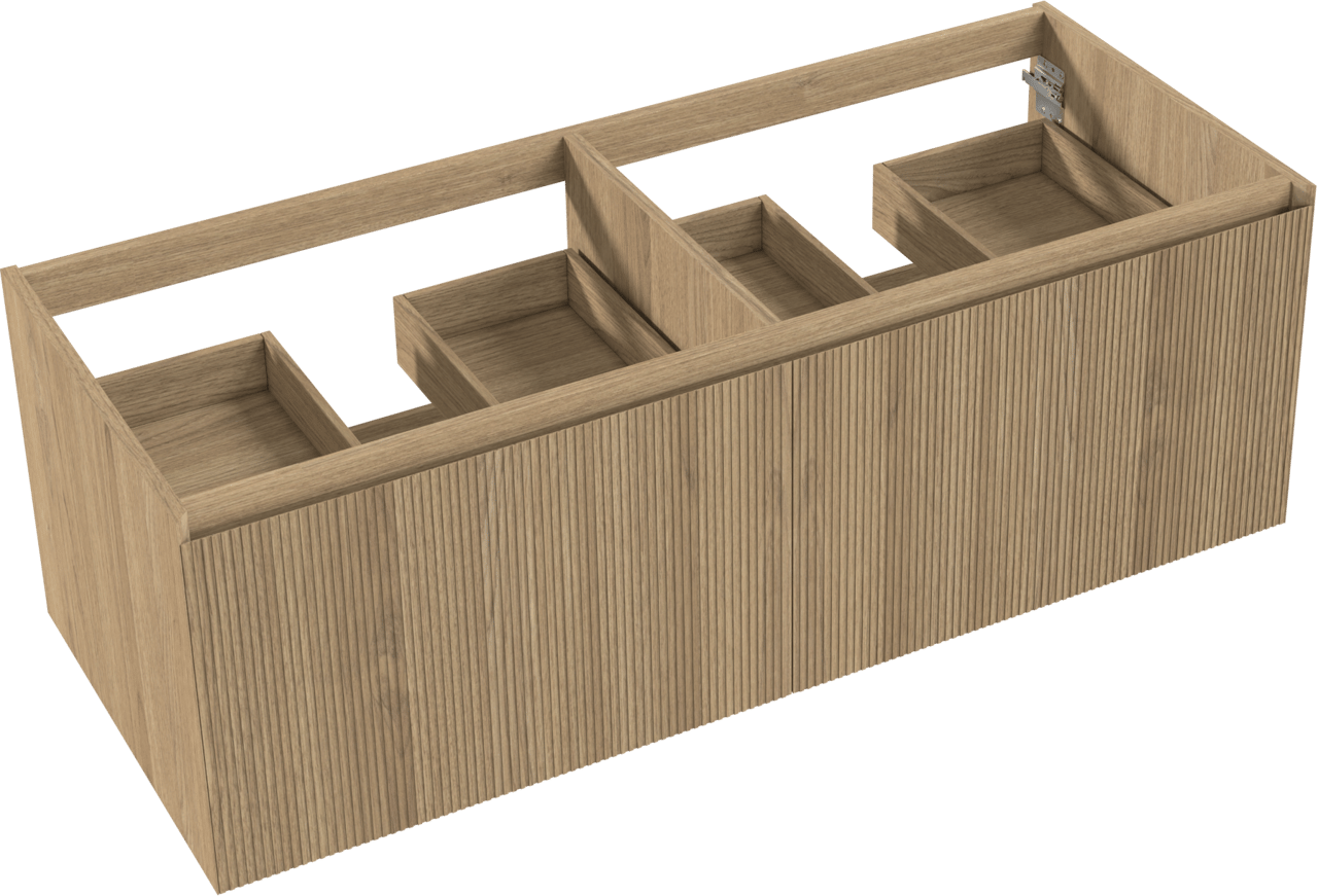 Balmani Fila meuble sous-lavabo suspendu 135 x 55 cm placage chêne naturel 4 tiroirs