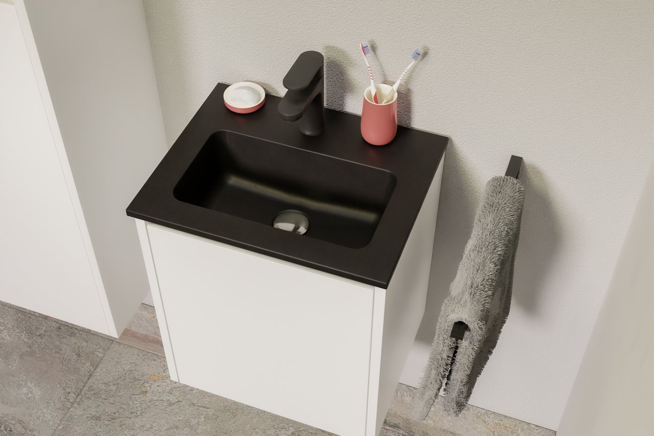 Storke Scuro vasque simple quartz mat 45 x 35 cm