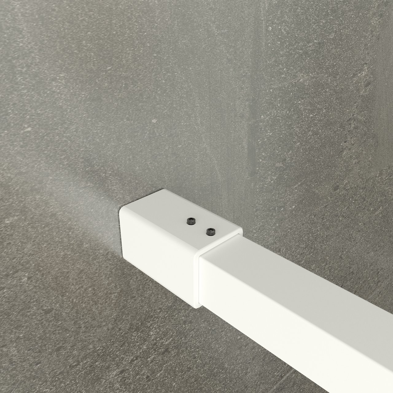 Balmani Modular douche à l'italienne 80 x 200 cm verre mikado profil blanc mat