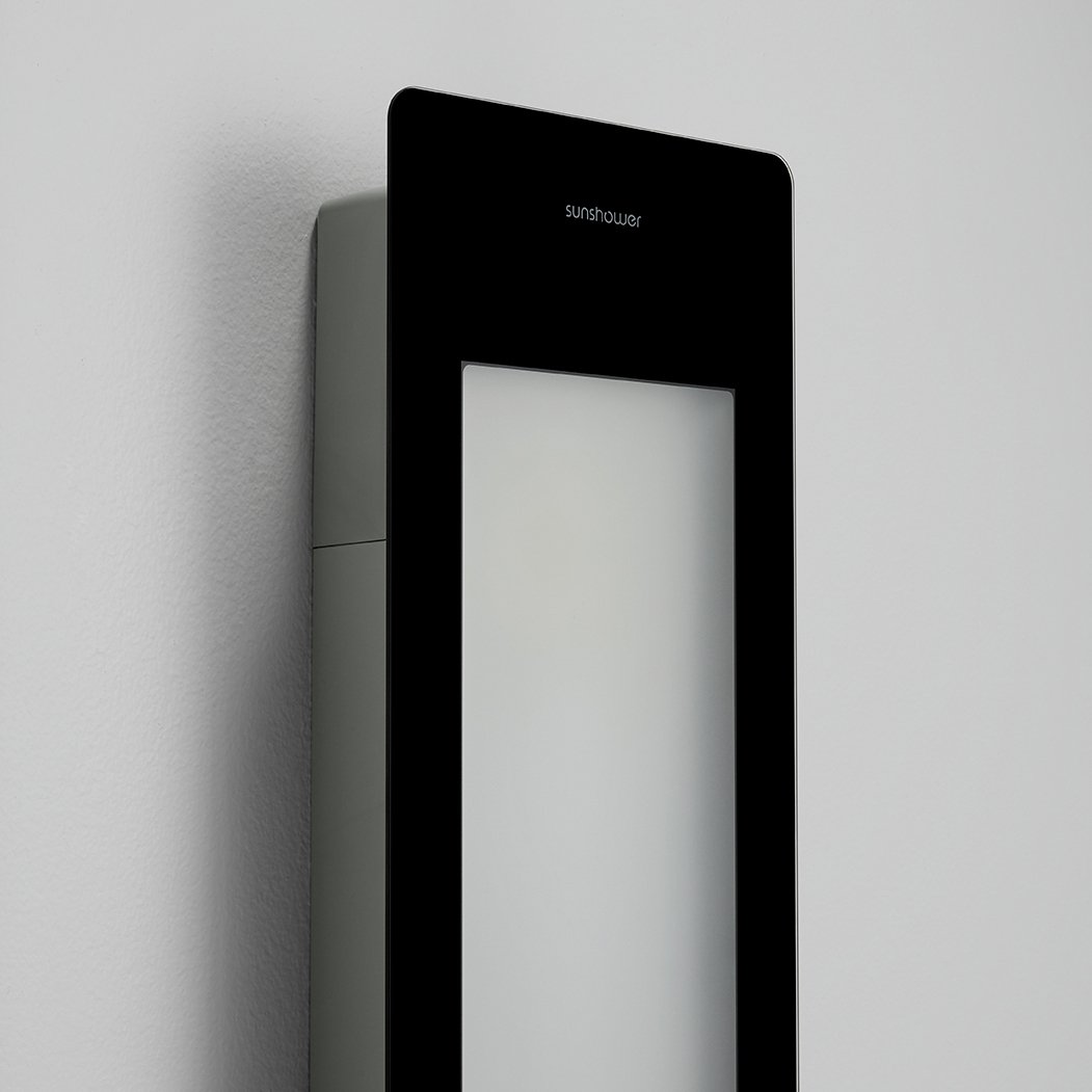 Sunshower One M Infrarot Flache Aufputz Befestigung black