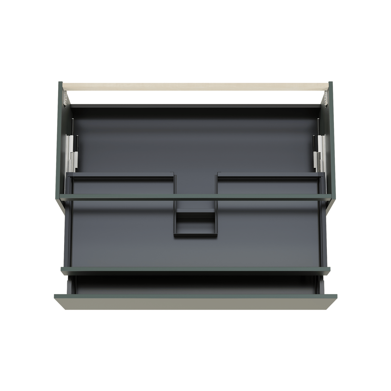 Balmani Sfera hängender Waschbeckenunterschrank: 120 x 55 cm, Forest, 2 Schubladen