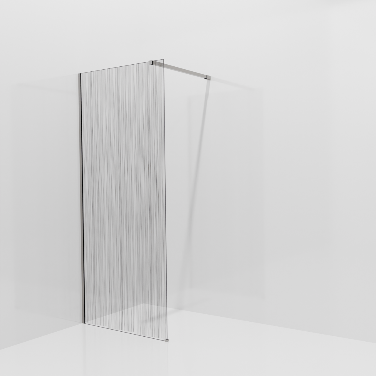 Balmani Modular Walk-In Dusche: 90 x 200 cm, Mikado, Profil Brushed Inox