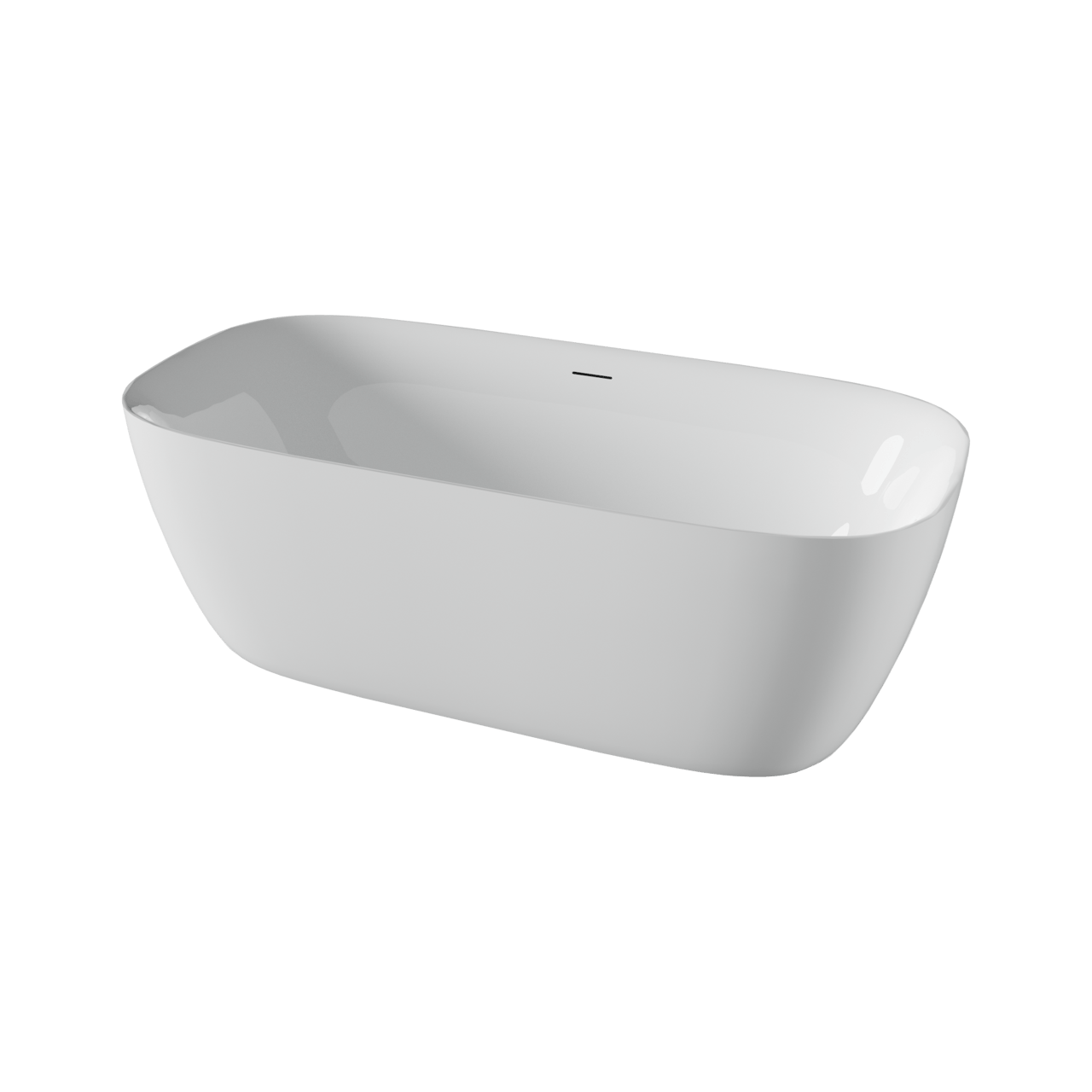 Luca Varess Plutonia ovaal vrijstaand bad 170 x 80 cm acryl glanzend wit