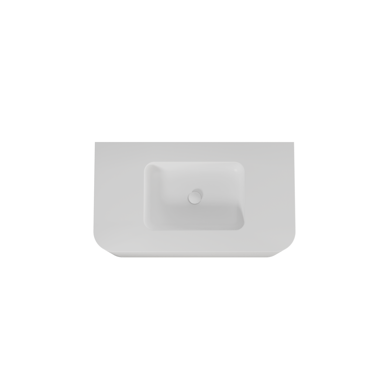 Balmani Moon zwevend badkamermeubel 100 x 55 cm mat wit met Moon enkele wastafel in solid surface mat wit