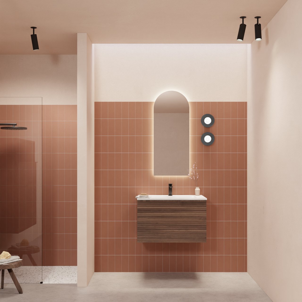 Balmani Tablo Strada plan simple marbre composite Blanc Brillant 75 x 55 cm