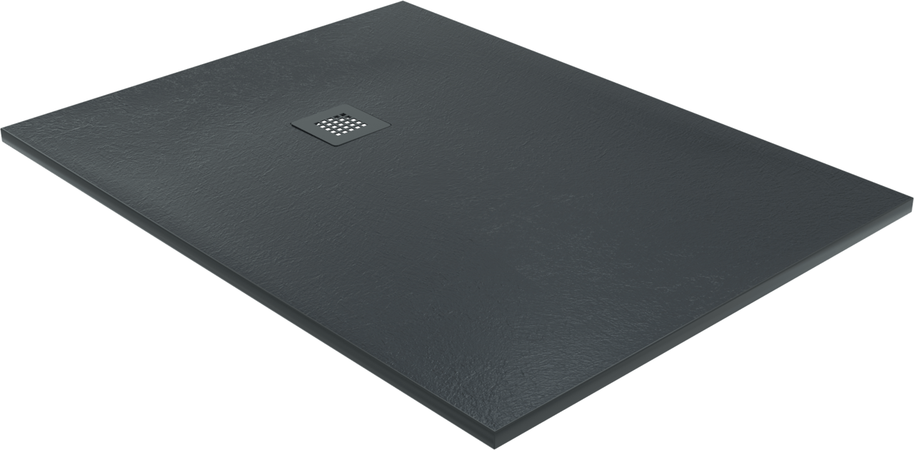 Balmani Vega receveur de douche 120 x 90 cm marbre composite gris graphite texture ardoise